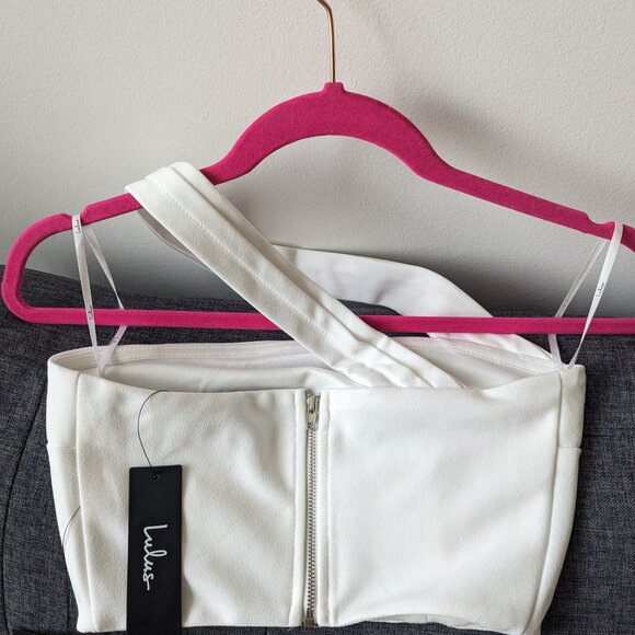 White Lulu's two-piece separates set - crop top and pants - brand new with tags! - Picture 5 of 7